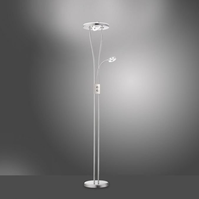 Paul Neuhaus LED-Deckenfluter, stahlfarben, Leseleuchte, dimmbar, warmweißes Licht Vierteljährliche Förderung