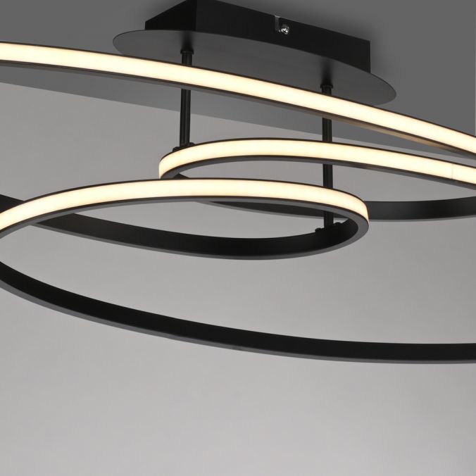 Paul Neuhaus LED Deckenleuchte schwarz Leuchtringe Esszimmer Wohnraumleuchte Bis zu 55% Rabatt