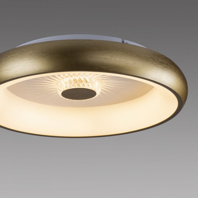 Paul Neuhaus LED Deckenleuchte messing matt rund Kristalleffekte dimmbar Super Rabatt