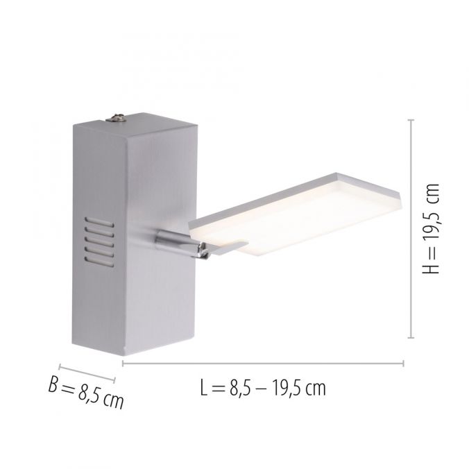 Paul Neuhaus Paul Neuhaus PURE MIRA LED Wandleuchte aluminium 1 flammig drehbar dimmbar Fabrikladen