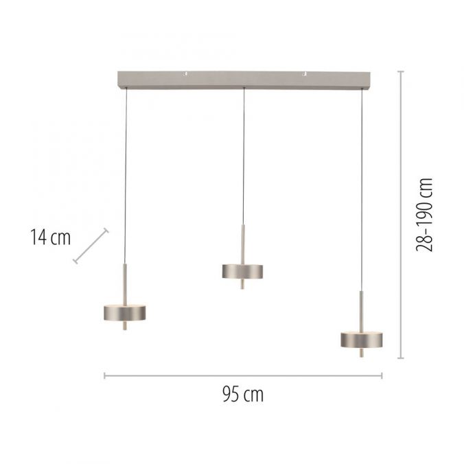 Paul Neuhaus Pendelleuchte Q-ROTATE 3 flammig aluminium höhenverstellbar Smart Home Rabatte dieses Monats