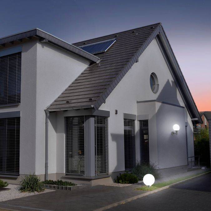 Paul Neuhaus Wandleuchte, rund, edelstahl, IP 44 spritzwassergeschützt, E27, opalglas Angebote