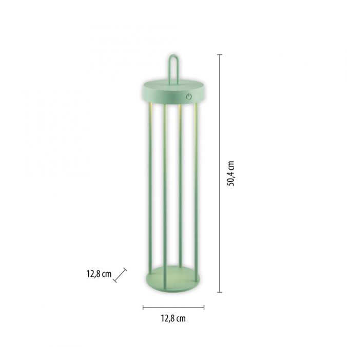 Paul Neuhaus LED Akkulampe Tischleuchte grün 50cm Touchdimmer IP44 Gartenleuchte Günstiger Verkauf