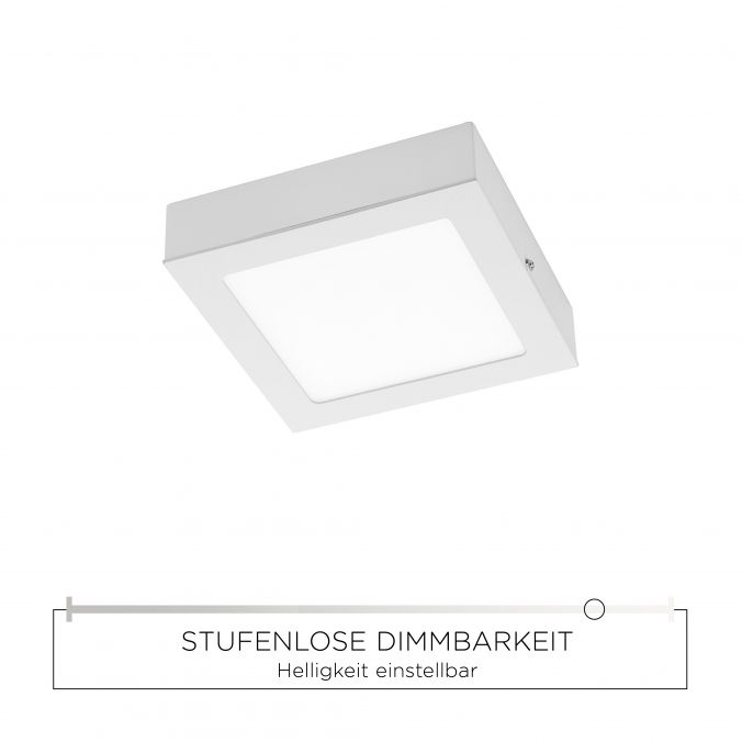 Paul Neuhaus LED-Einbauleuchte, weiß, quadratisch, warmweiß, dimmbar, blendfrei, modern Kostenloser Versand