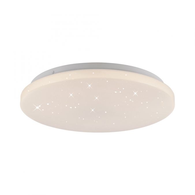 Paul Neuhaus LED Deckenleuchte D=34cm weiß Sternenhimmeloptik zeitloses Design warmweiß