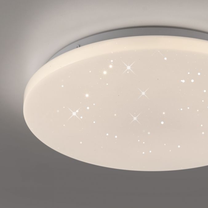 Paul Neuhaus LED Deckenleuchte D=34cm weiß Sternenhimmeloptik zeitloses Design warmweiß Sonderangebot