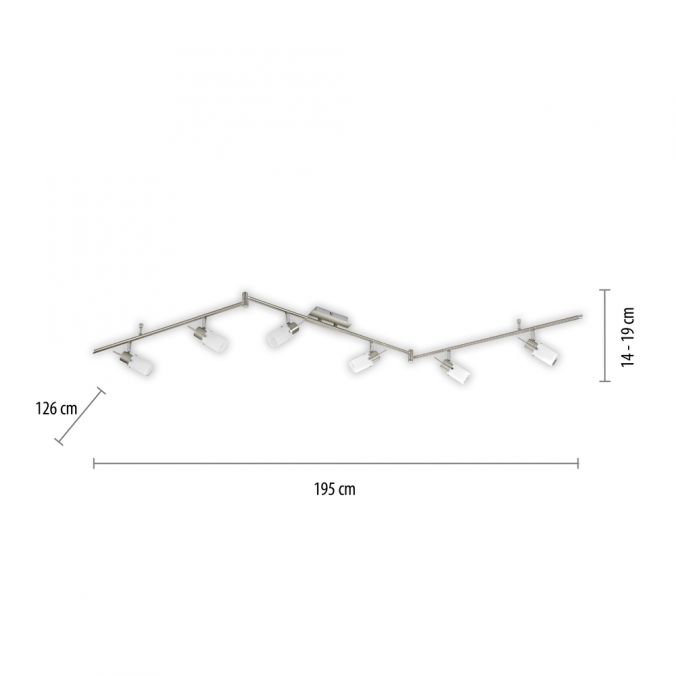 Paul Neuhaus LED-Deckenleuchte, stahlfarben, 6-flammig, verstellbar, GU10 Günstig kaufen