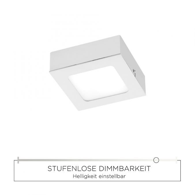 Paul Neuhaus LED-Einbauleuchte, weiß, quadratisch, inkl. Dimmfunktion, blendfrei, modern Versandkostenfrei