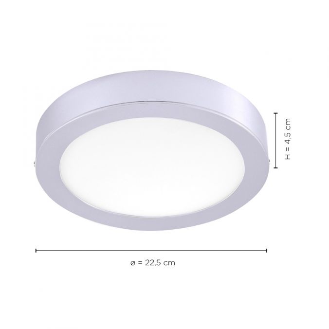 Paul Neuhaus LED-Einbauleuchte in silber und rund mit warmweißer Lichtfarbe mit Dimmfunktion Preisnachlass