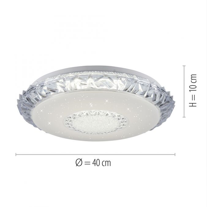 Paul Neuhaus LED Deckenleuchte, transparent, rund, CCT, RGB, Fernbedienung Black Friday