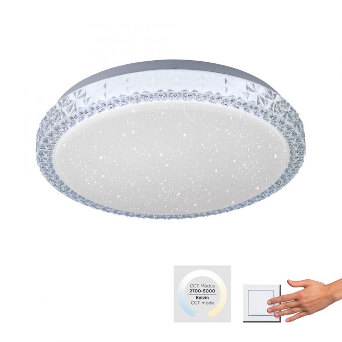 Paul Neuhaus LED-Deckenleuchte, Sternenhimmeloptik, Lichtfarbsteuerung, Memory Funktion