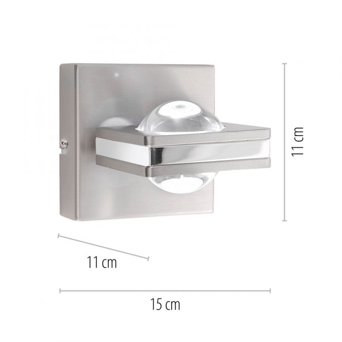 Paul Neuhaus Paul Neuhaus, Q-FISHEYE, LED-Wandleuchte, dimmbar, Linse, Smart Home Osterangebot