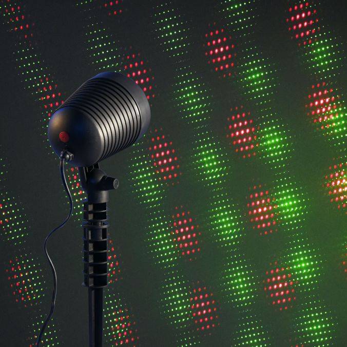 Paul Neuhaus Erdspießleuchte, Laserleuchte, schwarz, IP44, bunte Lichteffekte Blitzangebot