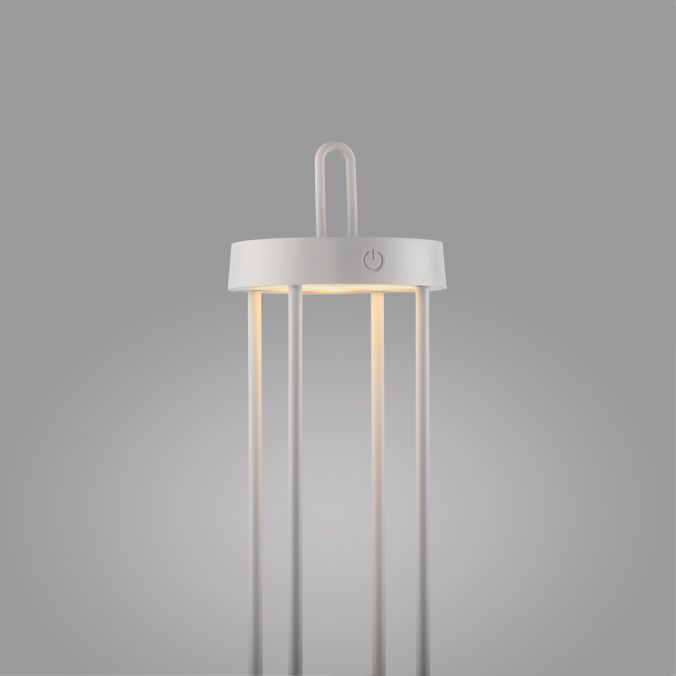 Paul Neuhaus LED Akkulampe Tischleuchte weiß 50cm Touchdimmer IP44 Gartenleuchte Große Rabatte