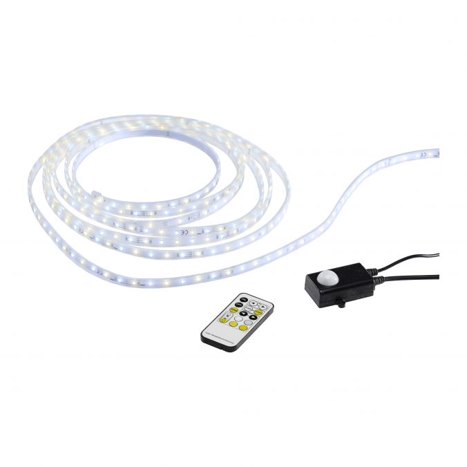 Paul Neuhaus LED-Stripes, 5m lang, transparent, IP44, CCT, dimmbar