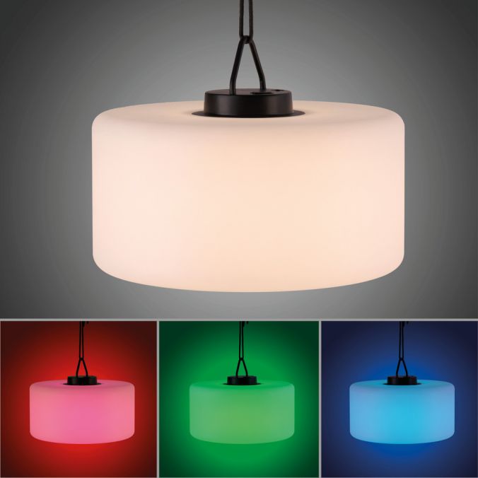 Paul Neuhaus LED Pendelleuchte, Außen, Akkubetrieb, RGB, Kunststoffglas Saisonale Angebote