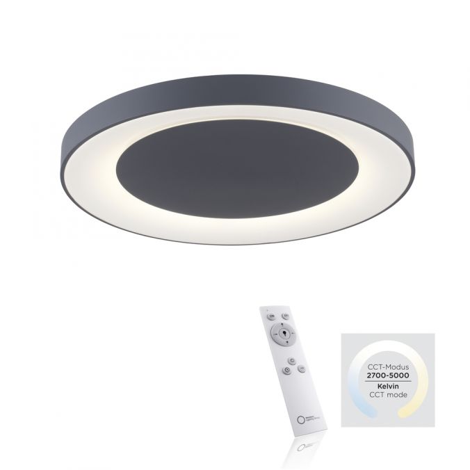 Paul Neuhaus LED-Deckenleuchte, anthrazit-grau, dimmbar, CCT-Farbmanagement, Memory Funktion