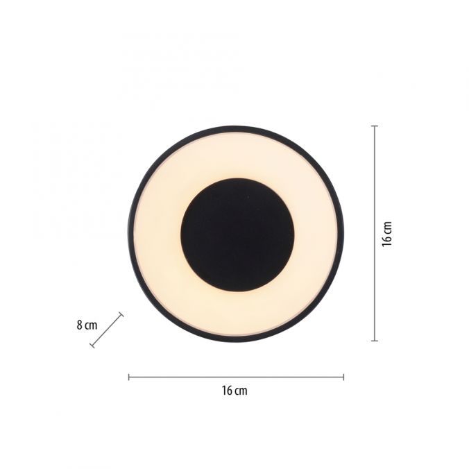 Paul Neuhaus LED Deckenleuchte schwarz D=16cm dimmbar SymplyDim Spot Super Sparpreis