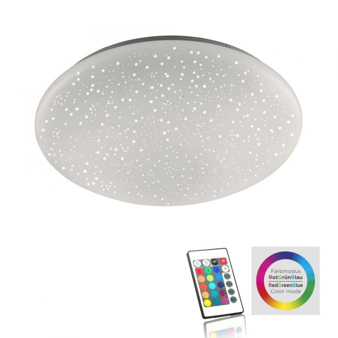 Paul Neuhaus LED-Deckenleuchte, Ø 39cm, Sternenhimmel Optik, rund, weiß, dimmbar