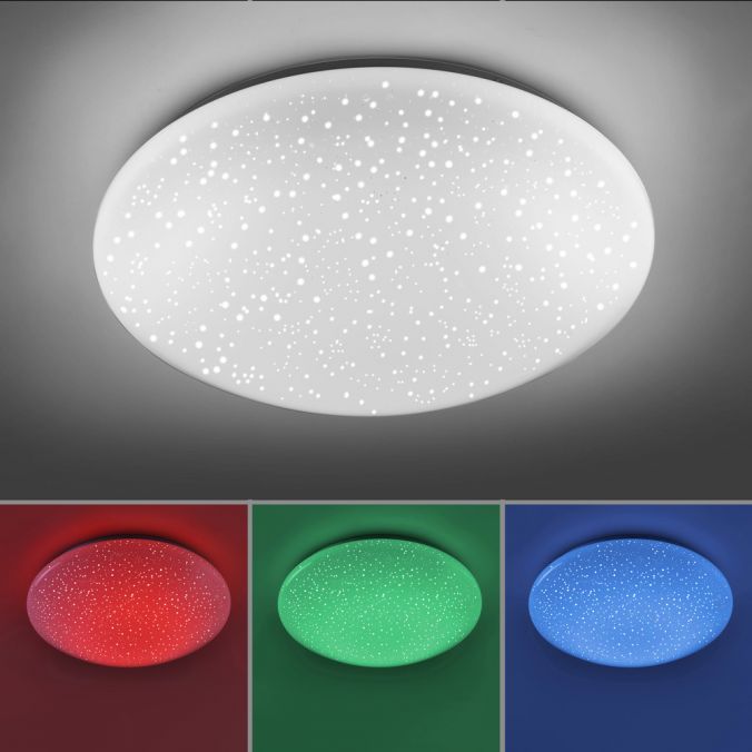 Paul Neuhaus LED-Deckenleuchte, Ø 39cm, Sternenhimmel Optik, rund, weiß, dimmbar Letzter Tag