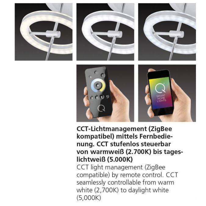 Paul Neuhaus Paul Neuhaus, Q-AMY, LED-Deckenleuchte, stahlfarben, Smart Home (Auslauf) Bis zu 65% Rabatt