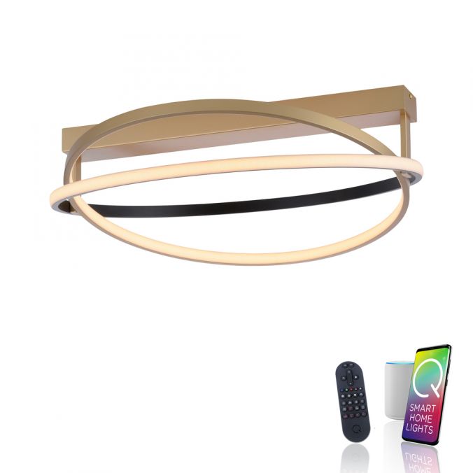 Paul Neuhaus Paul Neuhaus LED Deckenleuchte Q-BELUGA messing matt dimmbar Smart Home Bis zu 55% Rabatt
