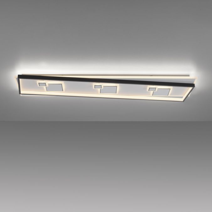 Paul Neuhaus LED Deckenleuchte rechteckig schwarz weiß schaltbar warmweiß Licht Clearance-Verkauf