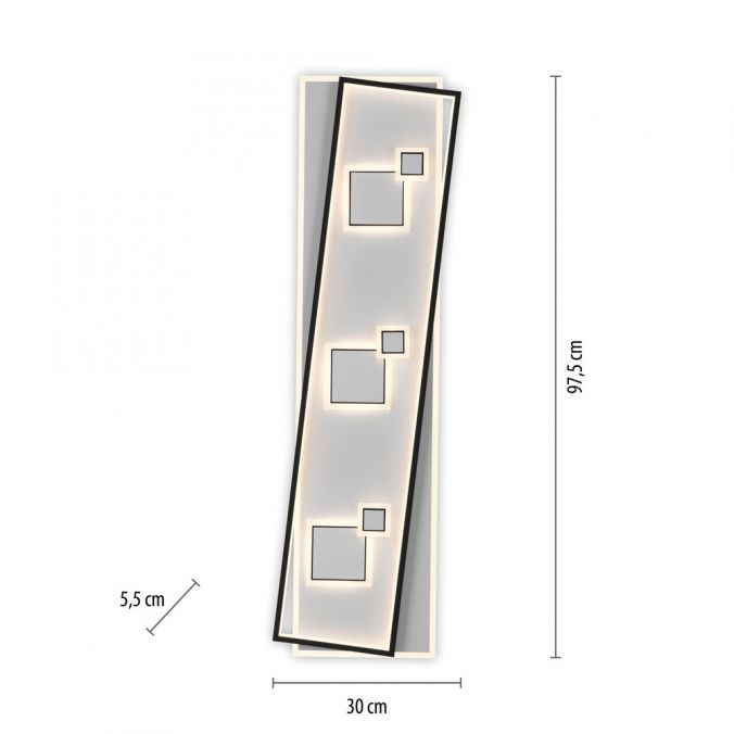 Paul Neuhaus LED Deckenleuchte rechteckig schwarz weiß schaltbar warmweiß Licht Clearance-Verkauf