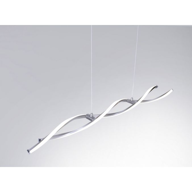 Paul Neuhaus LED Pendelleuchte, wellenförmig, stahlfarben, warmweiß, kürzbar Fabrikladen