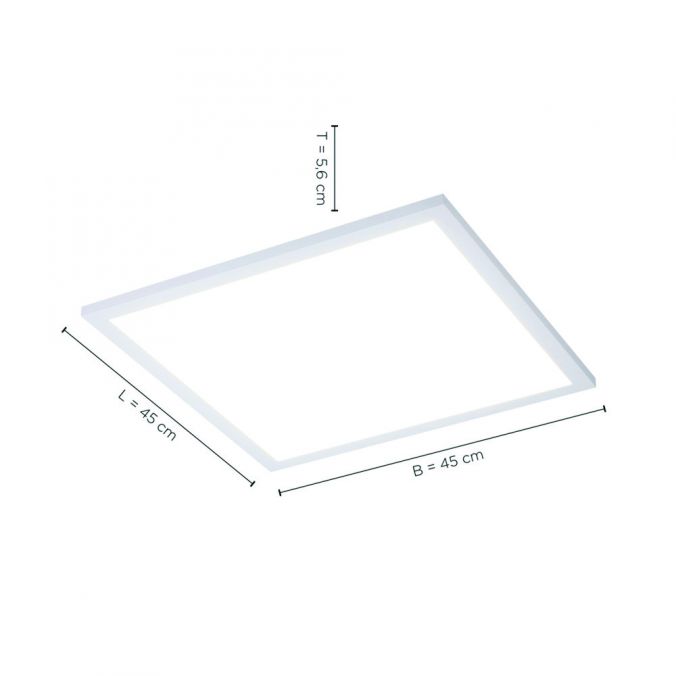 Paul Neuhaus LED-Panel, weiß, 45x45cm, flach, blendfreies Licht, CCT, dimmbar Begrenzt auf 3 Tage