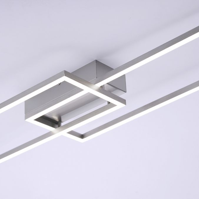 Paul Neuhaus LED Deckenleuchte, stahlfarben, dimmbar, CCT, modern, 110cm lang Black Friday Preise