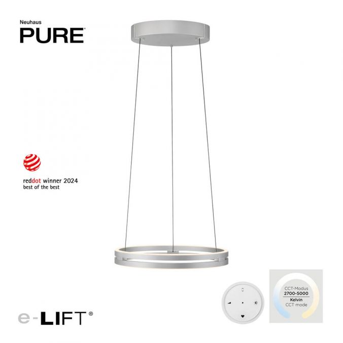 Paul Neuhaus Paul Neuhaus LED Pendelleuchte PURE E-Loop aluminium e-LIFT