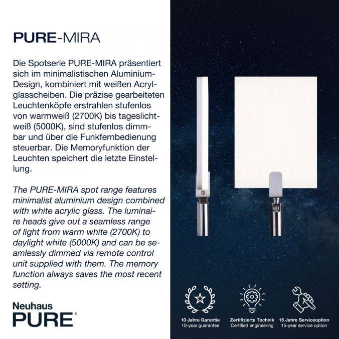 Paul Neuhaus Paul Neuhaus PURE MIRA LED Tischleuchte anthrazit dimmbar Schreibtischlampe Fabrikpreis