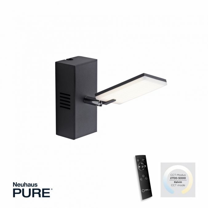 Paul Neuhaus Paul Neuhaus PURE MIRA LED Wandleuchte anthrazit 1 flammig drehbar dimmbar