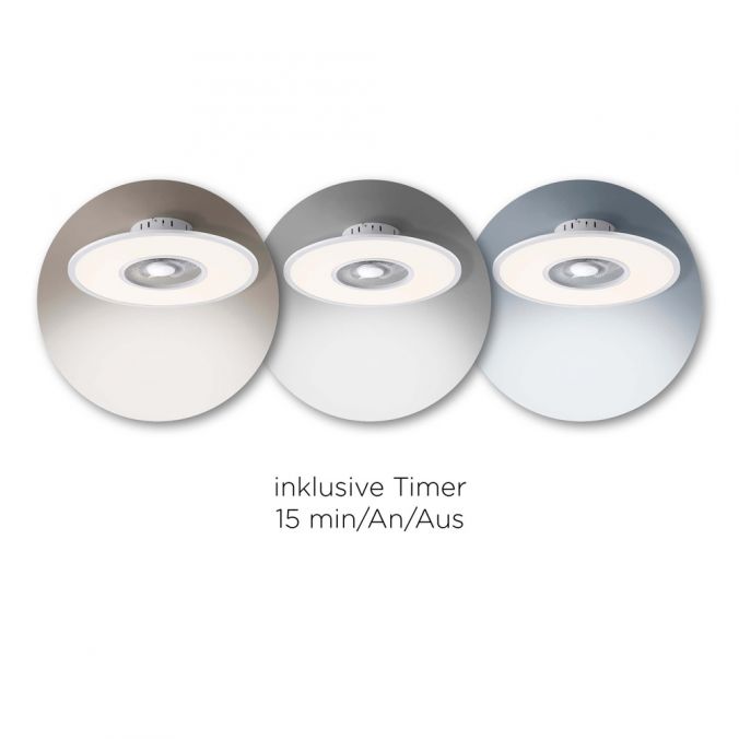 Paul Neuhaus LED Deckenventilator mit Licht , modern, weiß, verdeckte Flügel Exklusivangebot