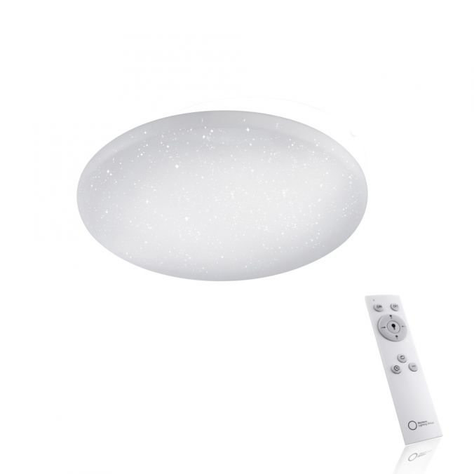 Paul Neuhaus LED Deckenleuchte, weiß, Sternenhimmel-Optik, rund, dimmbar,