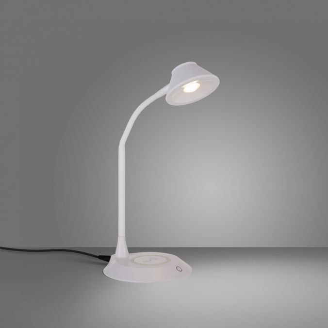 Paul Neuhaus LED Tischleuchte weiß Handy Ladefunktion Touchdimmer flexibel drehbar Heißer Verkauf