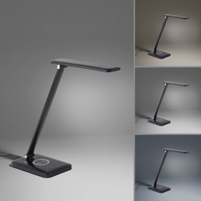 Paul Neuhaus LED Tischleuchte, schwarz, QI-Ladefunktion, Touchdimmer, CCT Top Angebot