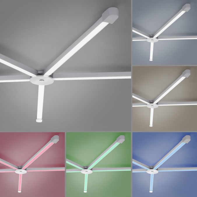 Paul Neuhaus Paul Neuhaus, Q-SPIDER, LED-Deckenleuchte, Starter-Set, dimmbar, Smart Home Tägliche Deals