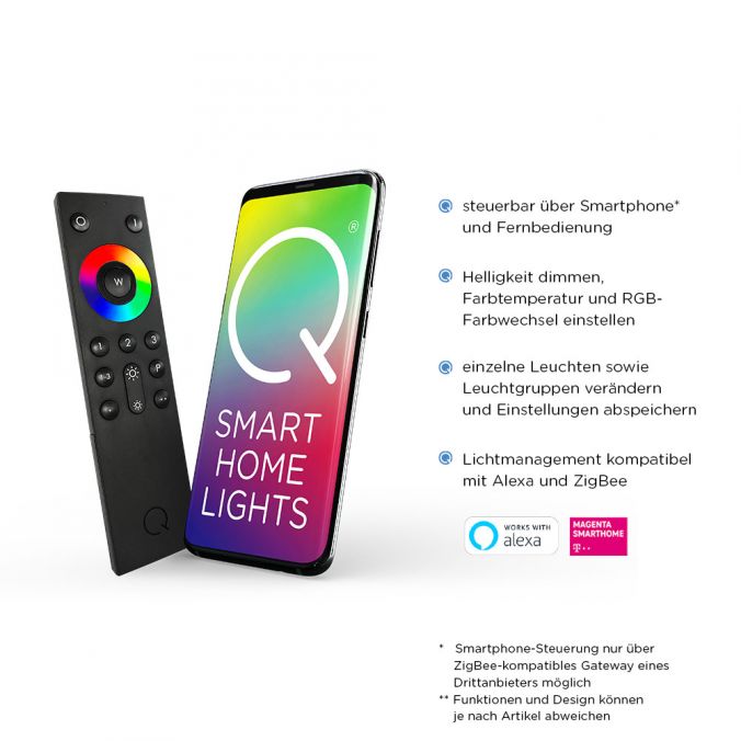 Paul Neuhaus Paul Neuhaus, Q-SPIDER, RGB, CCT, dimmbar, modular, Smart-Home Tiefpreis
