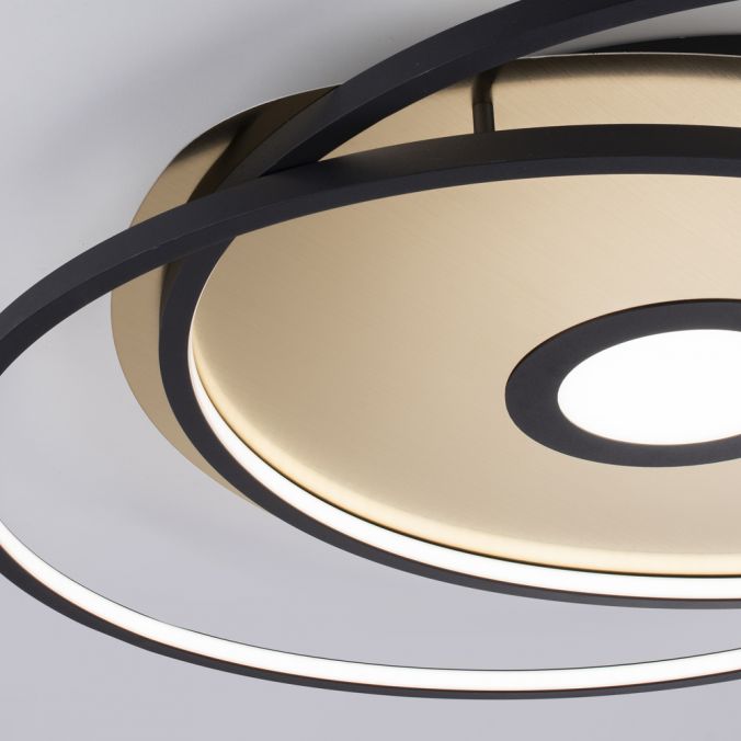 Paul Neuhaus Paul Neuhaus, Q-AMIRA, LED-Deckenleuchte, schwarz-messing, Smart Home Letzte 3 Tage