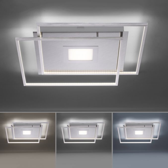 Paul Neuhaus Paul Neuhaus, Q-AMIRA, LED-Deckenleuchte, stahlfarben, dimmbar, Smart Home fähig JETZT KAUFEN