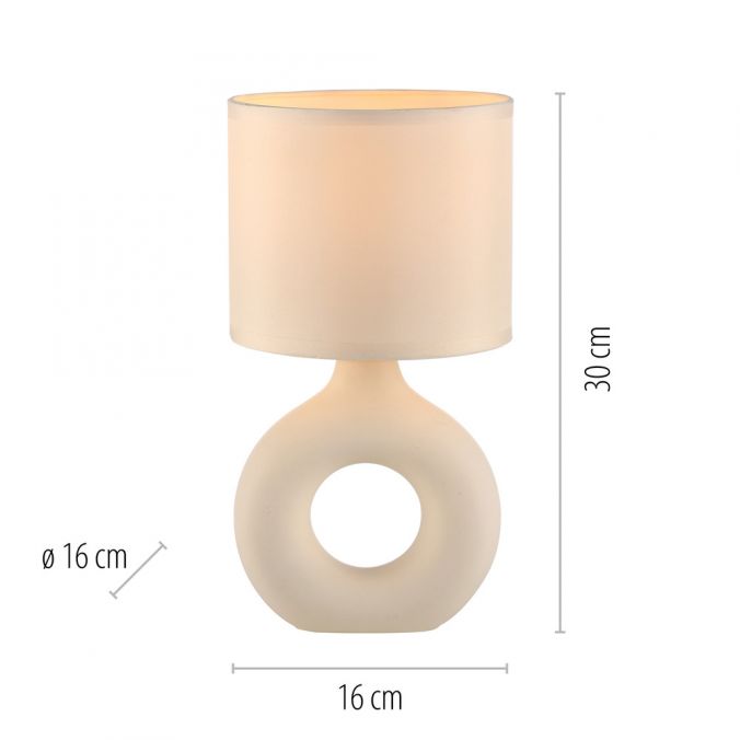 Paul Neuhaus LED Tischleuchte beige Schalter Stoffschirm Beistelllampe Nachttisch Bis zu 65% Rabatt