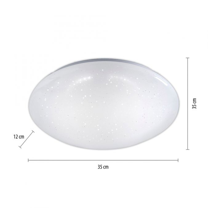 Paul Neuhaus LED-Deckenleuchte, weiß, Ø 25cm, rund, Sternenoptik, glitzer Effekt Nur für heute