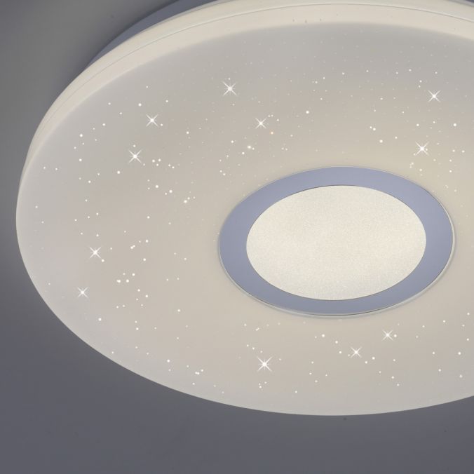 Paul Neuhaus LED-Deckenleuchte, rund, Ø 41,6cm, Sternenhimmeldekor, dimmbar Vierteljährliche Förderung