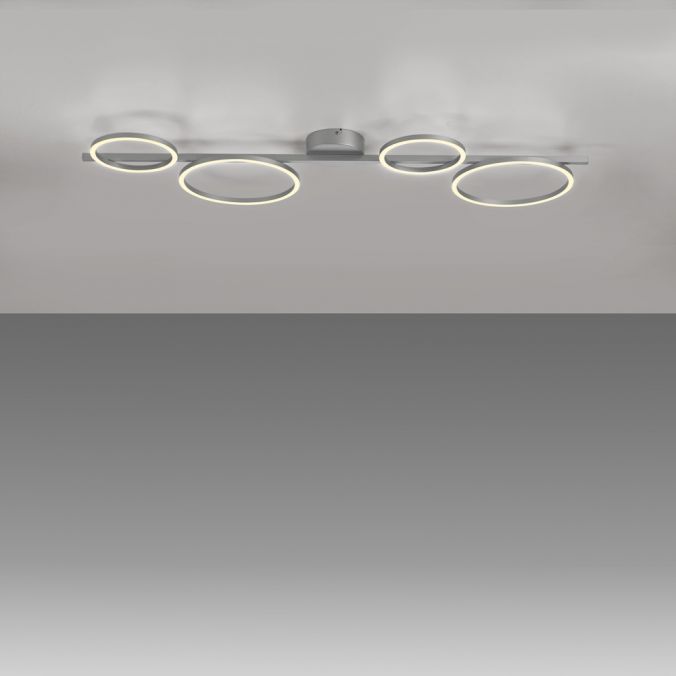 Paul Neuhaus LED Deckenleuchte silber dimmbar in 3 Stufen Ringform Memoryfunktion Discount Store für neue Produkte