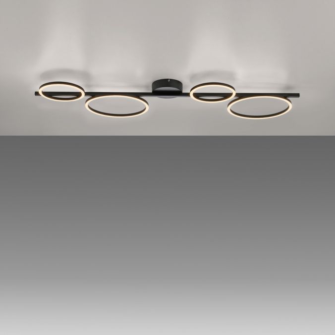 Paul Neuhaus LED Deckenleuchte schwarz Switchmo Technik dimmbar Leuchtringe Clearance-Verkauf