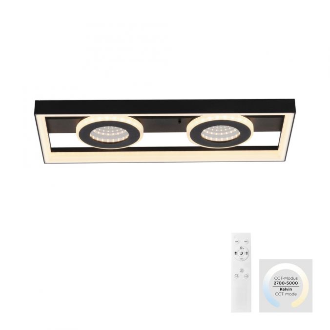 Paul Neuhaus Paul Neuhause Deckenleuchte schwarz Tunneleffekte dimmbar Fernbedienung Begrenzt auf 3 Tage