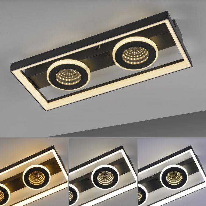 Paul Neuhaus Paul Neuhause Deckenleuchte schwarz Tunneleffekte dimmbar Fernbedienung Begrenzt auf 3 Tage