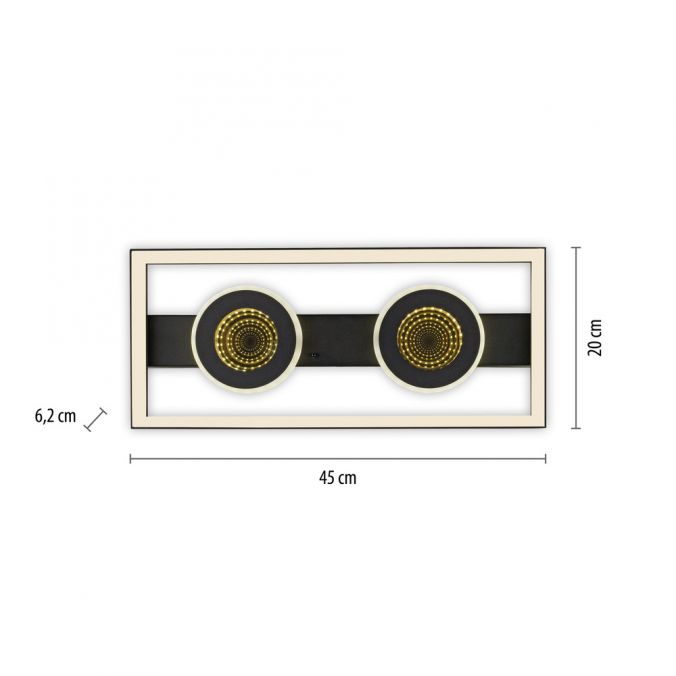 Paul Neuhaus Paul Neuhause Deckenleuchte schwarz Tunneleffekte dimmbar Fernbedienung Begrenzt auf 3 Tage